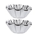 thumbnail image 1 of CRAFTHROU 6Pcs Delicate Cupcake Baking Cups Stainless Steel Reusable Muffin Pans for Home Users, 1 of 5