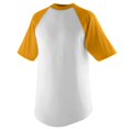 thumbnail image 2 of Augusta SHORT SLEEVE BASEBALL JRSY-YTH WHI/GOL L, 2 of 3