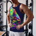 thumbnail image 5 of Logiee Howling Wolf Print Men's Workout Tank Top,Quick Dry Workout Tank Top,Gym Muscle Tee,Fitness Bodybuilding Sleeveless T Shirt-3X-Large, 5 of 7
