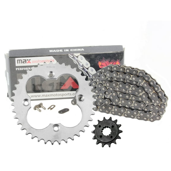 Max Motosports Black Chain & Sprocket Fit 2009-2014 2013 2012 2011 2010 Honda TRX400 X