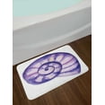 thumbnail image 2 of Modern Bath Mat, Sea Ocean Marine Navy Life Creature Animal Shell in Watercolor Work of Art, Non-Slip Plush Mat Bathroom Kitchen Laundry Room Decor, 29.5 X 17.5 Inches, Purple and White, Ambesonne, 2 of 2