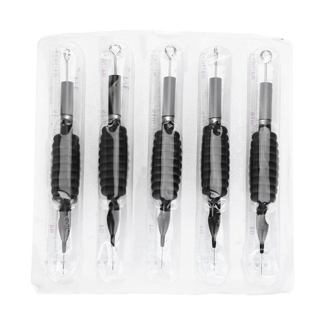 Aguja de tatuaje desechable, 5 unids/set Aguja de tatuaje estéril desechable Aguja de tatuaje estéril Calidad superior