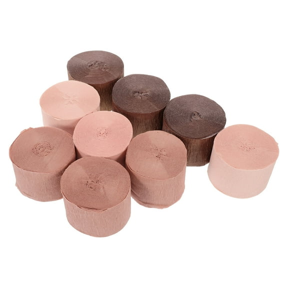 MLINS 9 Rolls of Holiday Crepe Paper Streamers Decorative Streamers Rolls for Wedding Festival