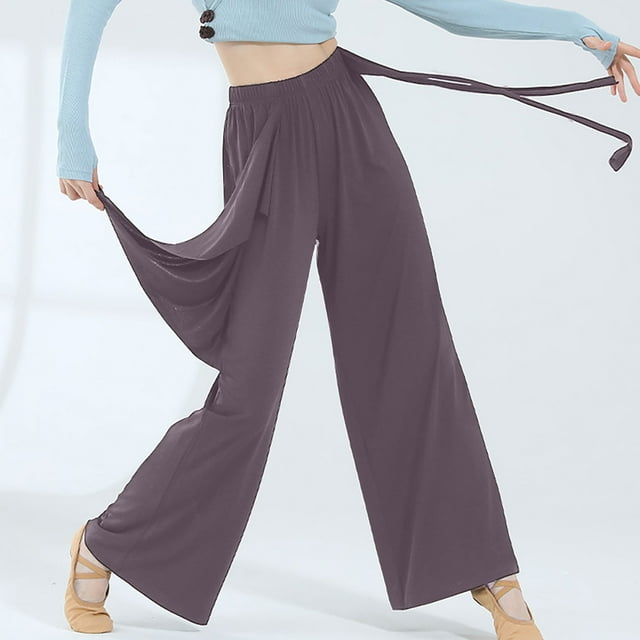 Simua Pantalon Large Femme Décontracté Ample Taille Haute avec Poches