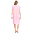 thumbnail image 4 of Lati Fashion Women Nightgowns Short Sleeve Female Nightgowns & Sleepshirts Pink L, 4 of 4