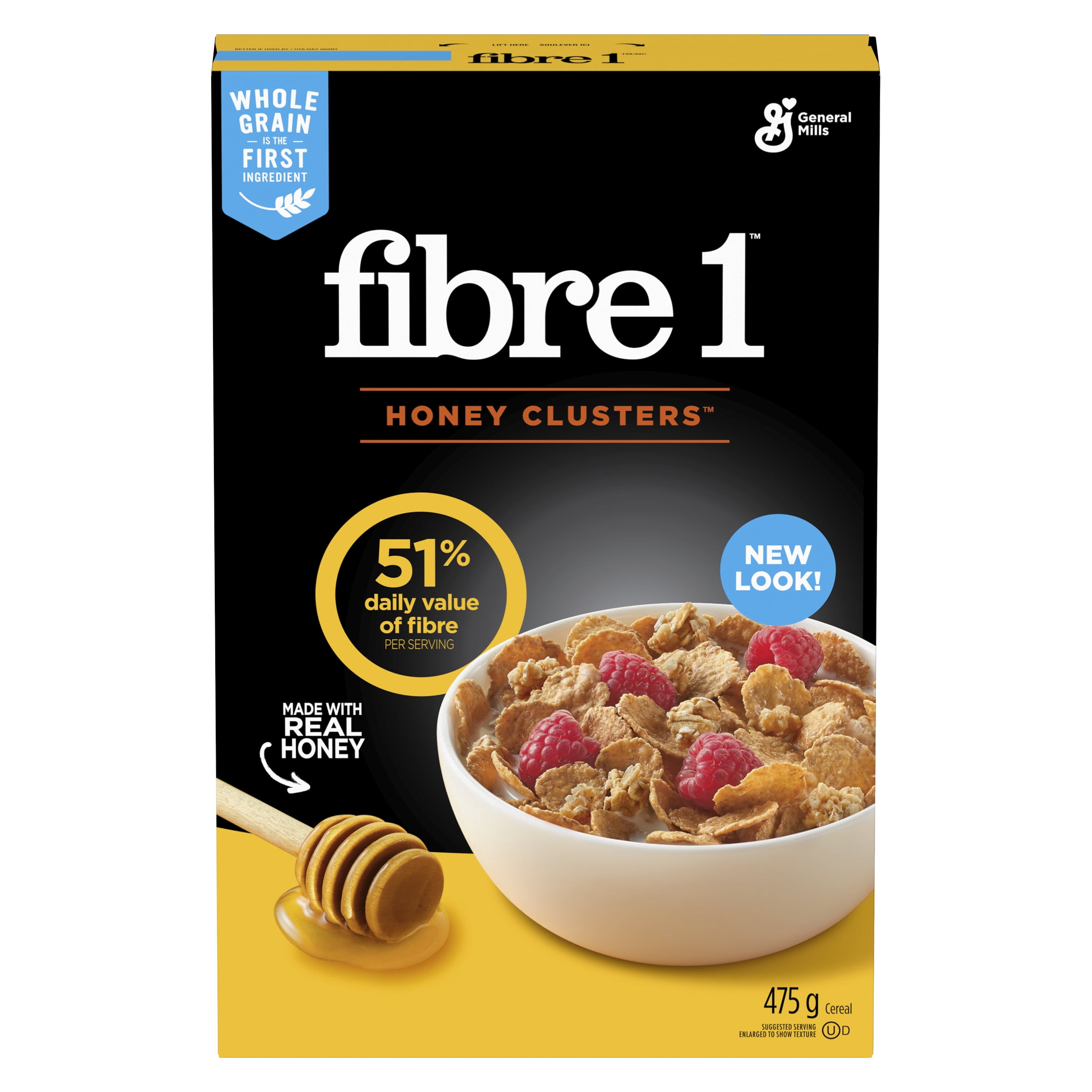Fibre One Breakfast Cereal, Honey Clusters, High Fibre and Whole Grains, 475 g, 475 g