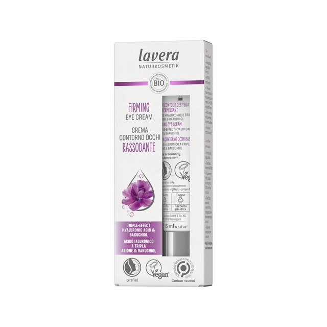 Crema de ojos Lavera Organic Reafirmante con Ácido Hialurónico 15ml