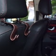 thumbnail image 2 of Car Storage Hooks Hooks For Back Seat Purse Holder (4 Pack Brown), 2 of 3