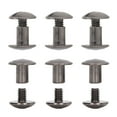 thumbnail image 2 of Metal Nail Rivet Studs, 200 Sets Curved Surfaces Book Binding Screw  For DIY Leather Silver Black, 2 of 8