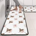 thumbnail image 2 of Kitchen Rugs Sets Of 2,White Highland Cow Flower Pattern Anti Fatigue Kitchen Mat Rugs Non Slip Washable,Decorative Kitchen Floor Mats for Kitchen,Sink,Laundry,17"x47"+17"x47", 2 of 5