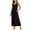 Black, variant on Summer Dresses for Women 2026 Solid Color Crew Neck Sleeveless Long Dress Casual Beach Vacation Dresses