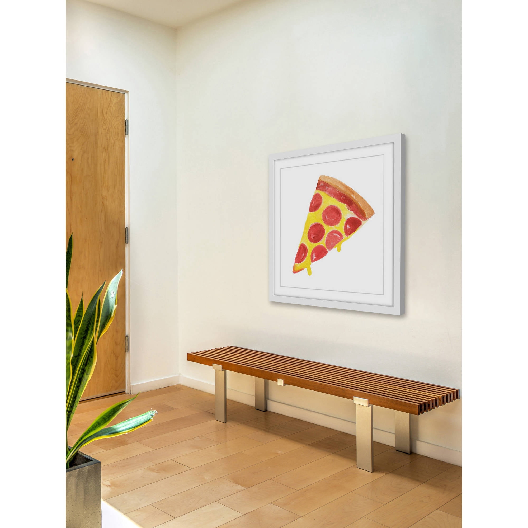Marmont Hill "Pizza" by Molly Rosner Framed Painting Art Print