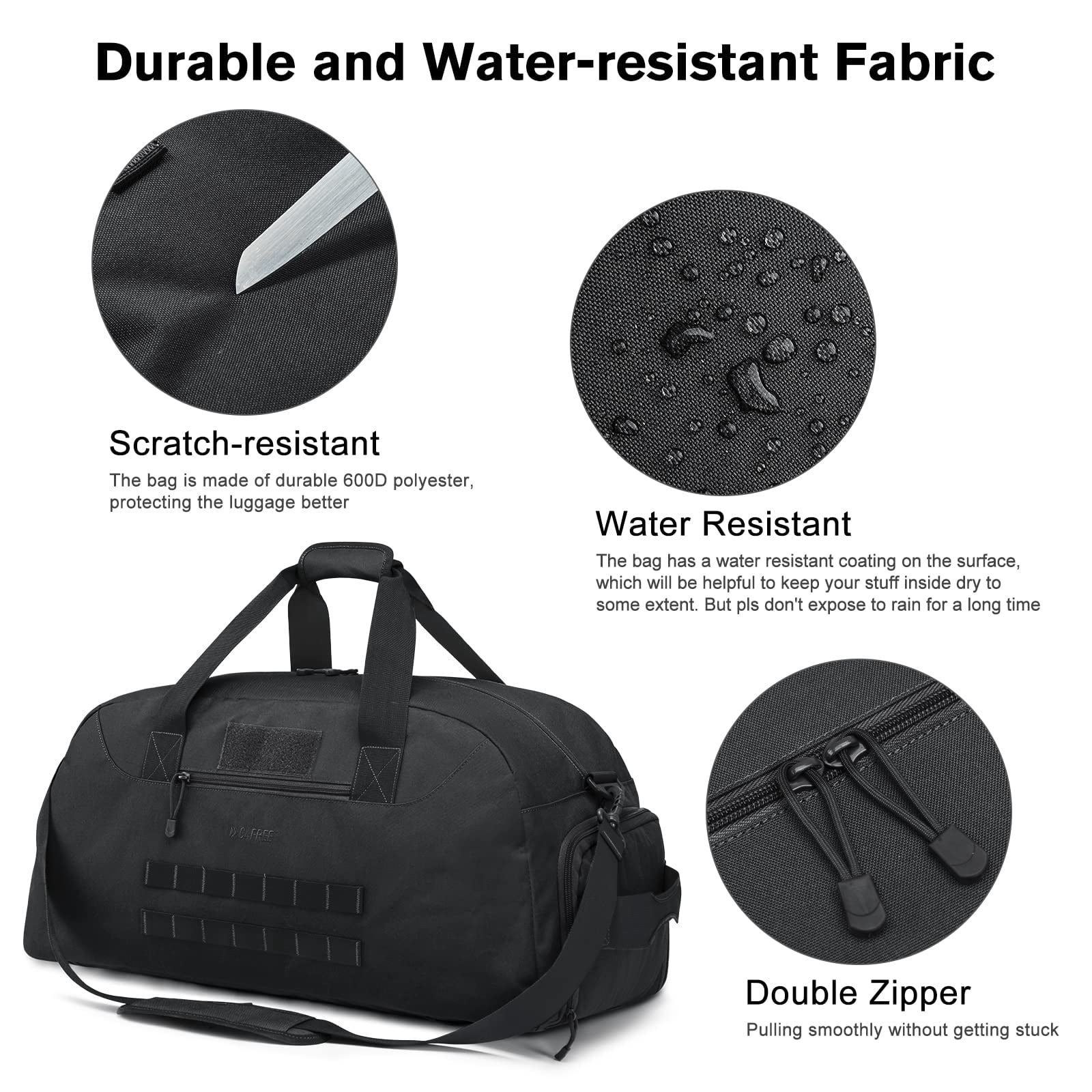 G4Free 70L Large Sports Duffle Bag for Men Gym Travel Backpack with Shoes Compartment Convertible Duffel Backpack