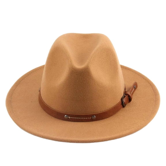 Fedora Hat For Women Men Church Jazz Hats Flat Brim Felt Hat