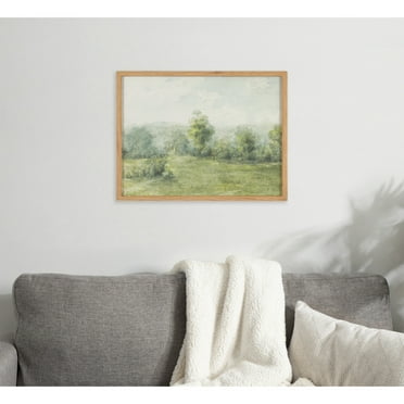 Kate and Laurel George Inness Landscape Framed Wall Art, 16x12 Natural, Soft Nature Tree Landscape Art for Wall