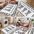 thumbnail image 5 of Happy Easter Black White Plaid Area Rug 4x6 FT, Non Slip Kids Room Carpet, Bunny Welcome Spring Washable Soft Floor Carpet Non-Shedding Throw Rug for Dorm Kitchen Study Room Home Office Bedside, 5 of 9