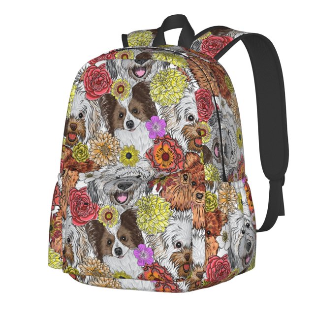 Disketp Cute Dogs Puppy Mochila Escolar de Gran Capacidad y Peso Ligero, Mochila de Viaje Ideal para Escuela, Trabajo y Uso Diario, Cómoda y con Estilo