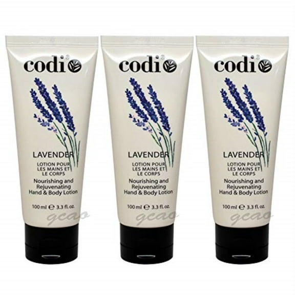3 pcs codi lavender hand & body lotion nourishing and rejuvenating 3.3 oz