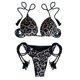 thumbnail image 1 of Gibobby Conjunto de Bikini Traje de baño de punto de cuerda a mano para mujer Nuevo Bikini sexy Split Color sólido Sexy Cuerda de varios colores de punto(B,G), 1 of 3