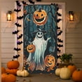 thumbnail image 4 of JoyMoreHome Halloween Theme Door Cover, 35.4x71 Inch, Backdrop Background Decor for Halloween Party, Indoor Outdoor Door Cover Decorations, 4 of 6