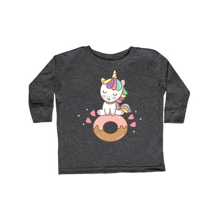 

Inktastic Unicorn Doughnut Gift Toddler Boy or Toddler Girl Long Sleeve T-Shirt