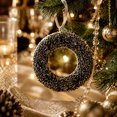 thumbnail image 4 of AOMXGD Black Gold Christmas Hanging Ornaments, Glitter Sequined Ball Wreath Gift‑Box‑Style Pendants for Xmas Tree Indoor Holiday Party Decor Supplies, 4 of 6