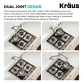 thumbnail image 7 of KRAUS Bolden 2 Handle Wall Mount Pot Filler Faucet with Retractable Arm in Matte Black, 7 of 7