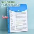 thumbnail image 4 of A4 High-Capacity Loose Leaf File Bags with 11-Hole Binder Rings, Expandable Button and Label Pockets for School, Home, Office 6PCS Vertical, 4 of 5