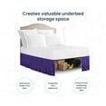 thumbnail image 3 of SGI Bedding 18 Inch Multi Ruffled Bed Skirt | Microfiber Bed Skirt | Fade Resistant, Wrinkle Free, Anti-static, Decorative, Extra Storage Space, Clutter-Free | King, Purple, 3 of 8