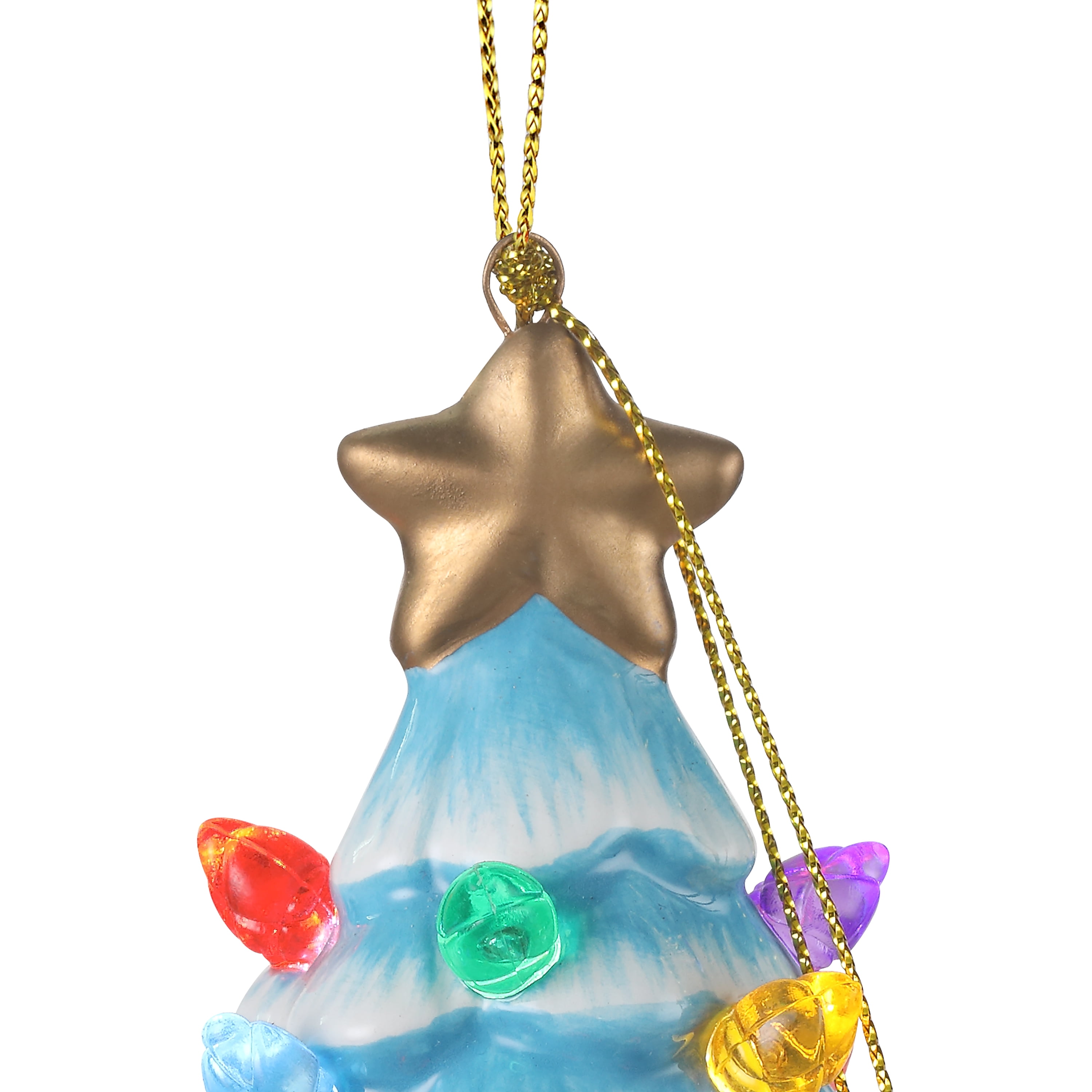 Mr. Christmas 4" Nostalgic Ceramic Tree Ornament, Light Blue, Mr. Christmas Nostalgic Ceramic Light Blue Tree Ornament