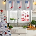 thumbnail image 6 of 2 Pack Valances for Windows, Gray American Flag Window Valances for Living Room/Bedroom/Bathroom, Abstract Red Hockey Stripes Us Flag Light Filtering Kitchen Curtain Valance 42"W x18" L, 6 of 9