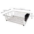 thumbnail image 5 of Mainstays Large Wire Dish Rack Black/Chrome - 17.5" x 13.75" x 5.5", 5 of 8