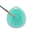 thumbnail image 3 of Unique Bargains Teardrop Shape Makeup Brush Cleaning Mat 1 Pc Green, 3 of 6