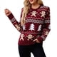 thumbnail image 3 of Suéteres Navideños Feos para Mujer, Lindos, Peludos y Divertidos, Suéter de Punto para Fiestas de Invierno y Fiestas Navideñas Vino Tinto XXL, 3 of 10