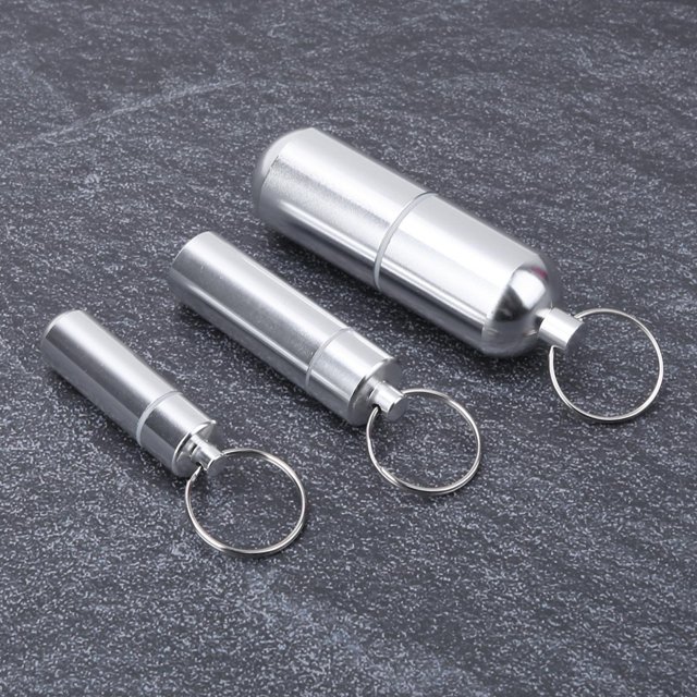 Aluminum Alloy Pill Box, Pill Can, Container Suitable For Family The Best Gift A Friend Suitable Office Outdoor ANGGREK Aluminum Alloy Pill Box