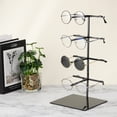thumbnail image 5 of Sunglasses Display Stand, 1 Pack - Stainless Steel Sunglass Rack, 4-tier Glasses Stand with Holder Base (Black), 5 of 5