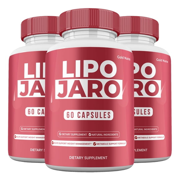 LipoJaro Capsules, Maximum Strength All Natural Formula, 60 Capsules per Bottle (3 Pack)
