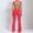 Red, variant on SKQIT Flare Workout Jumpsuits for Women One Piece Short Sleeves Scrunch Butt Lifting Gym Bodysuit Sexy Backless Yoga Outfits