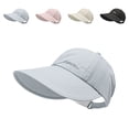 thumbnail image 5 of HuangHuanChen Sun Visor Hat For Women Men Lightweight Wide Brim Sun Protection Baseball Hat for Men and Women Lightweight Visor UV Shade Ponytail Cap Outdoor Hats, 5 of 7