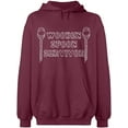 thumbnail image 2 of OXI Hoodie Sweatshirt - Wooden Spoon Survivor, Basic Casual Hoodie for Men's and Women Fleece Hoodie Long Sleeve - Maroon 3X-Large, 2 of 3