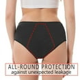 thumbnail image 2 of SUCS Menstrual Panties for Women Heavy Flow Bamboo Fiber Overnight Period Panties Middle-Waisted Period Underwear Cotton Briefs, 2 of 7