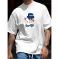thumbnail image 1 of Playful And Quirky Bear Printed, Men's Casual Trendy Fashion Crew Neck T-shirt For Summer And Spring, 1 of 5