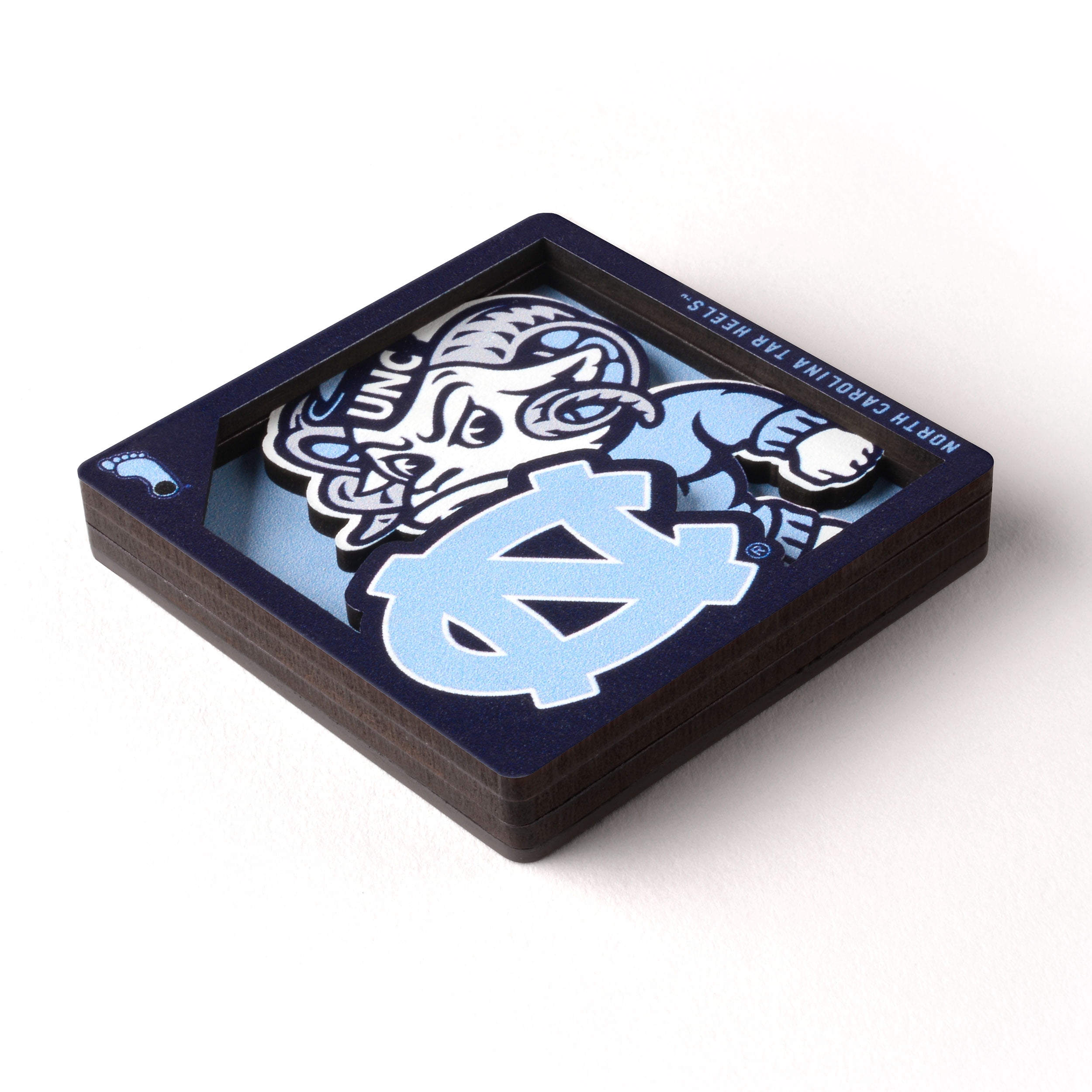 YouTheFan NCAA North Carolina Tar Heels 3D Logo Series Magnet