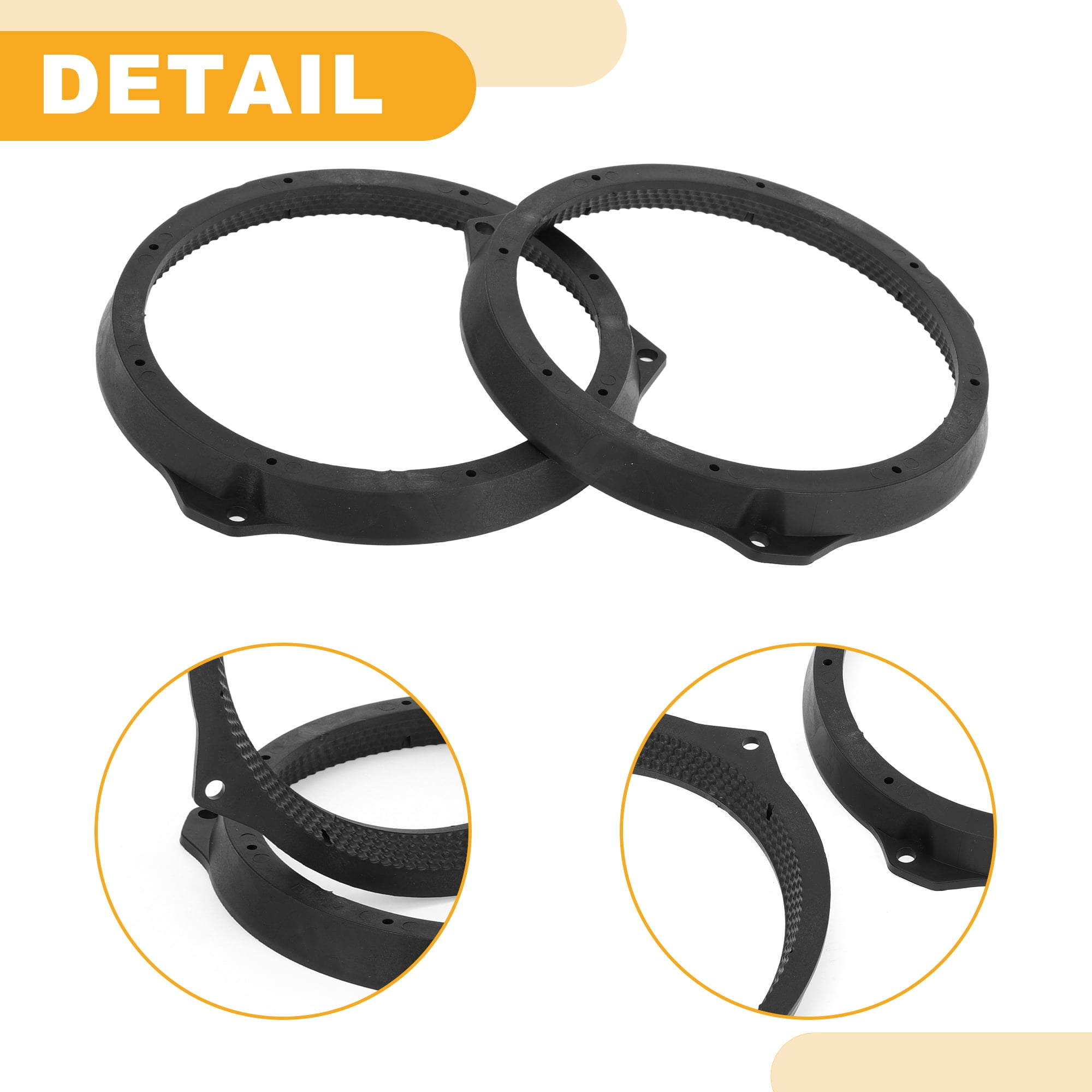 Unique Bargains Speaker Spacer Ring Tweeter Adapter for Ford ABS Black Waterproof