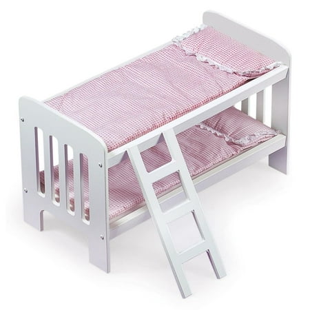 Badger Basket Doll Bunk Bed with Bedding, Ladder, and Free Personalization Kit