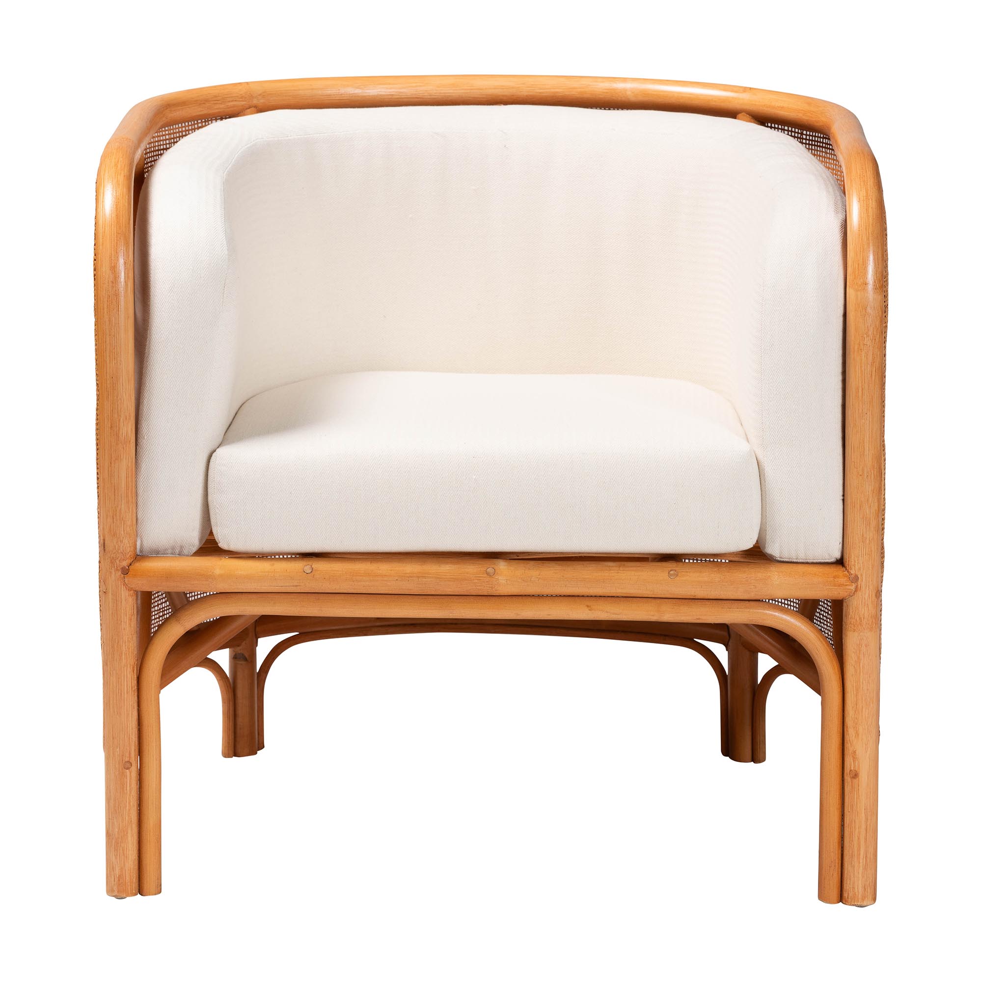 bali & pari Bandung Boho Accent Chair, Light Honey