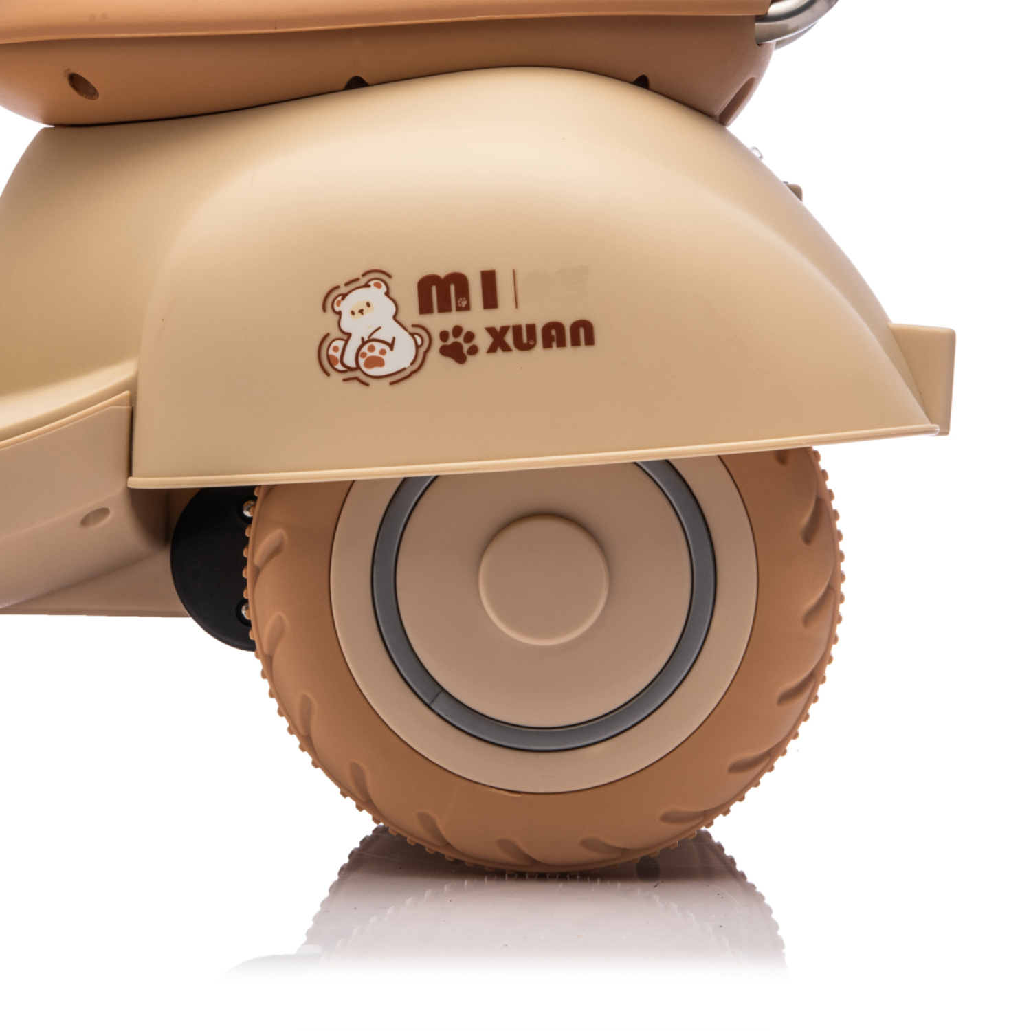 12V Kids Ride On Electric Motorcycle,Toddler Scooter W/Parents Control,Three-Wheel Stable Design,Special Wooden Handle,Smoother Output and Slow Start&Stop,More Suitable For 1-3 Years BABY's First Toy