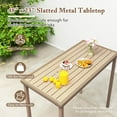 thumbnail image 6 of Costway 48" Outdoor Counter Height Table Patio Bar Table Heavy Duty Rectangle Metal Frame, 6 of 9