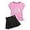 Pink/Black, variant on RBX Girls Skirt Set - 2 Piece Short Sleeve Performance Graphic T-Shirt and Skorts for Girls (7-12)