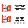 thumbnail image 1 of SIM Front Rear Semi-Metallic Brake Pads Kit for Car Volvo XC70 S60 V60 S80 Cross Country V70 KSM-100110, 1 of 8